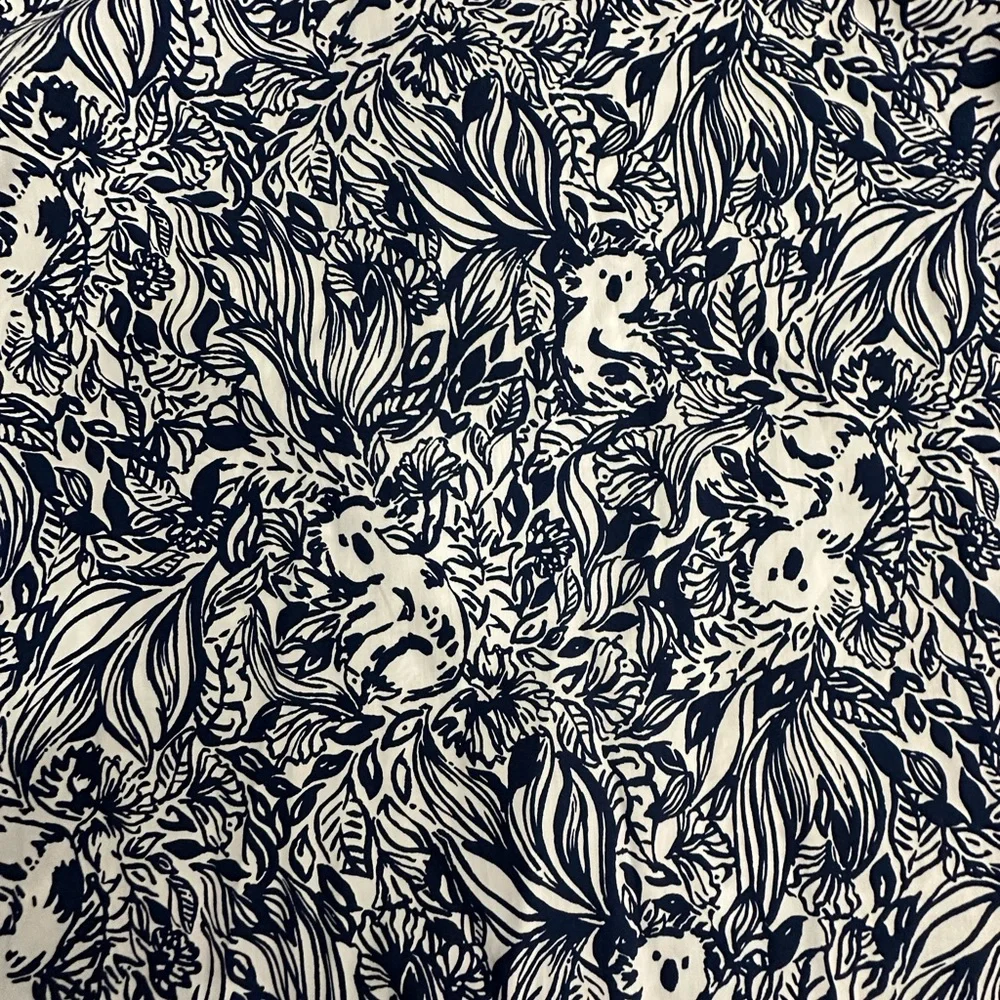 Lilly Pulitzer Sherida Top, Navy/White GDay Mate Print, NWT, Sz. M - Picture 3 of 8